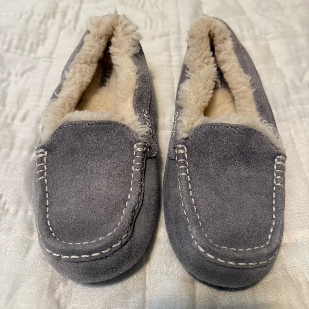 UGG Gray Moccasins with Cream Lining